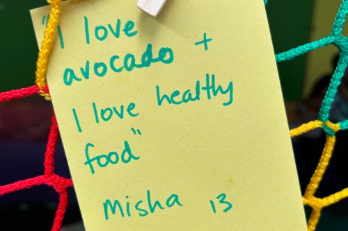 Response from a 13-year-old Bristol Food Education Charter project participant, expressing their passion for healthy food.